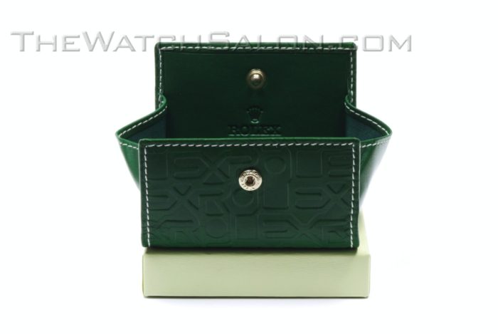 rolex green purse wallet boxed