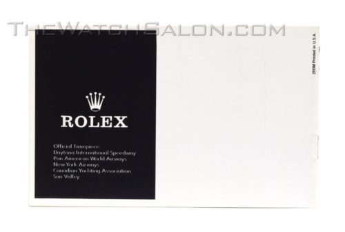 rolex sports folio booklet