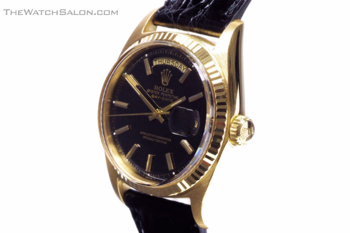 Rolex 18k gold president day date watch 1969 r56 crown